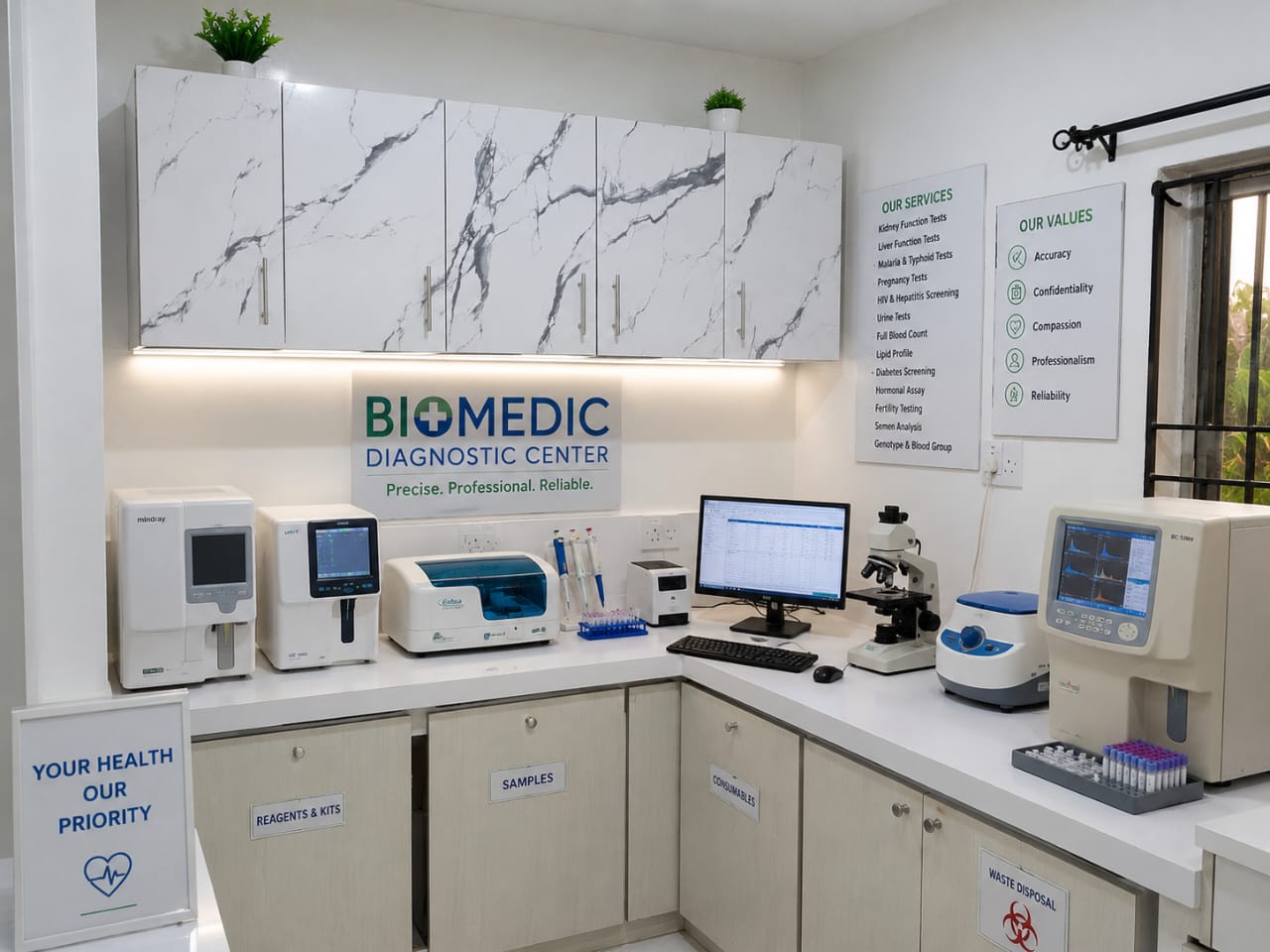 State-of-the-art laboratory at Biomedic Diagnostic Center